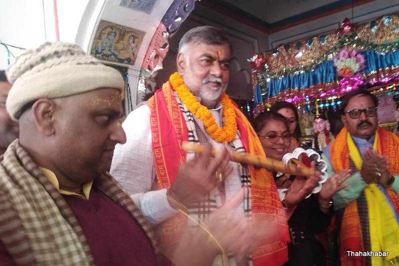 भारतीय पर्यटनमन्त्री पटेलद्वारा जानकी मन्दिरमा पूजापाठ, मन्त्री पेटललाई भव्य स्वागत गरियो