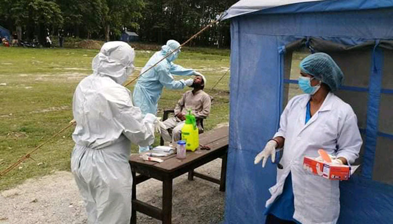 इटहरीको क्वारेन्टाइनमा ६० भारतीयसहित ८१ जना, स्वाब परीक्षण गरिँदै