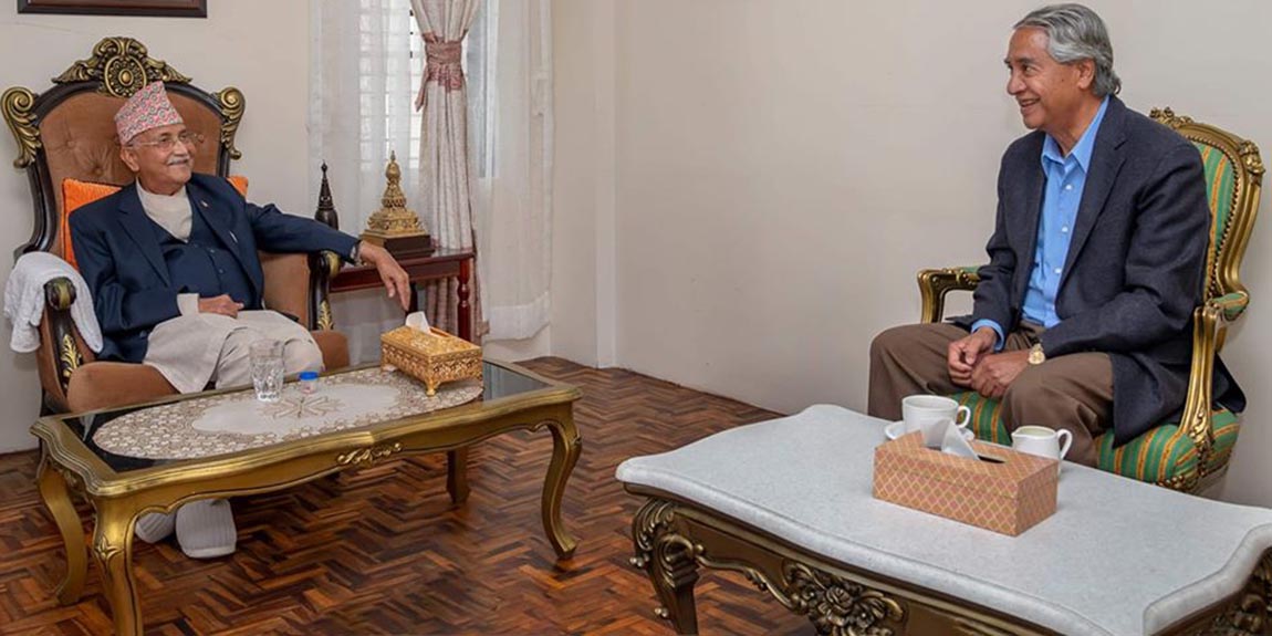 प्रधानमन्‍त्री ओलीलाई देउवाको एक ‘धन्यवाद’ ! ६ सुझाव