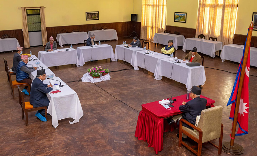 बालुवाटारमा नेकपा सचिवालय बैठक, बजेट लगायतका विषयमा छलफल