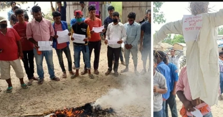 रौतहटमा यूवाहरुले मन्त्रीको पुत्ला जलाए, बजेट दुरुपयोग गरेको आरोप