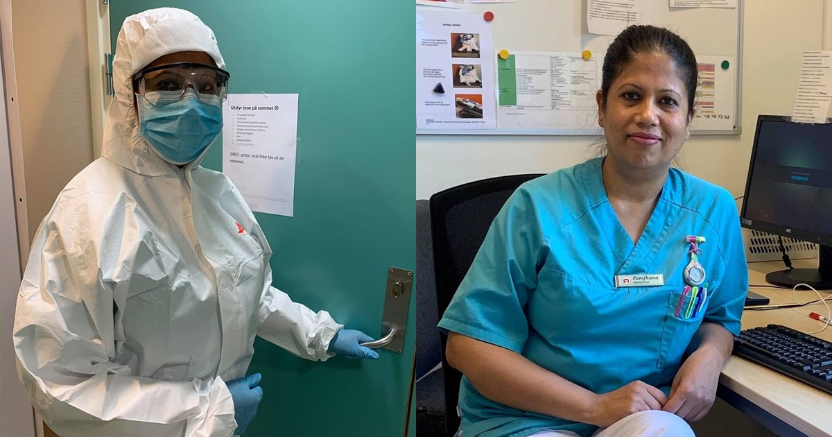 नर्वेमा कोरोना बिरामीलाई झ्यालबाट हेरेर फर्किन्छन् आफन्त