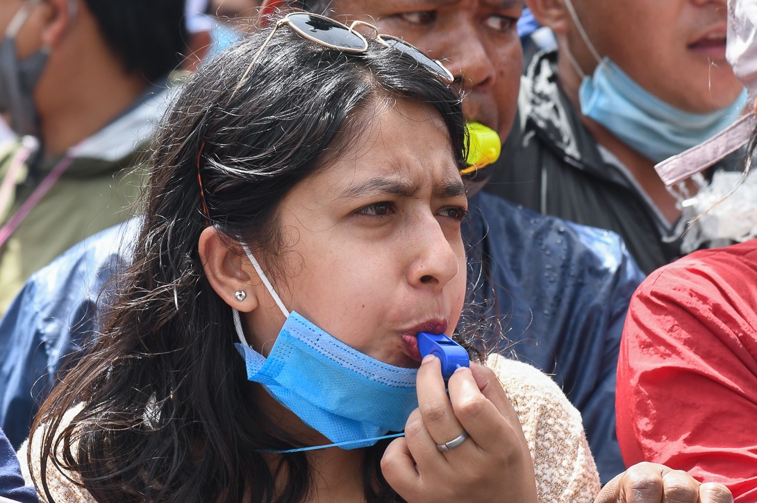 रुकुम घटनाको विरोधमा काठमाडौंमा सिठी जुलुस