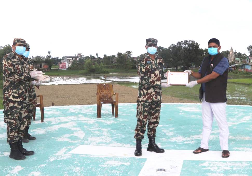 रौतहटका दुई स्थानीय तहलाई सेनाले दिए नाईटभिजन हेलिप्याड