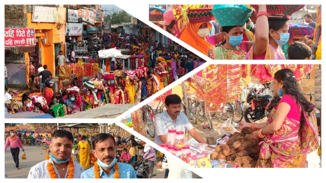 राजदेवी मन्दिरमा प्रसाद चढाउन जानकी मन्दिरसम्म लाइन (फोटो फिचर)