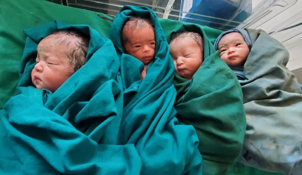 एक महिलाले एकैपटक जन्माइन् पाँच बच्चा, एकको मृत्यु !