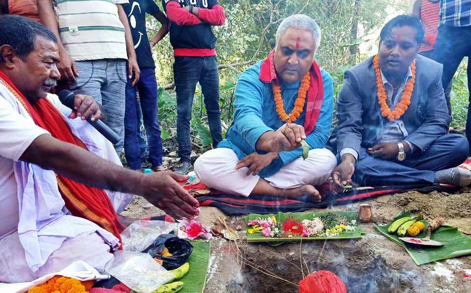 सोनिगामामा मन्दिरको शिलान्यास, पोखरभिन्डामा सामुदायिक भवनको उद्घाटन