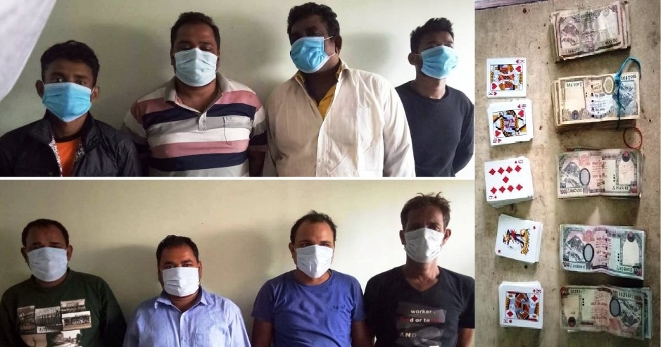 जनकपुरको डिके होटलबाट लाखौं रुपैयासहित ८ जुवाडे पक्राउ
