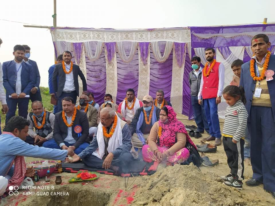 औरहीमा १५ बेडको अस्पताल सांसद यादवद्वारा शिलान्यास
