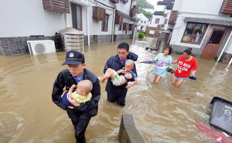 चीनमा बाढी र डुबानका कारण ५६ जनाको मृत्यु