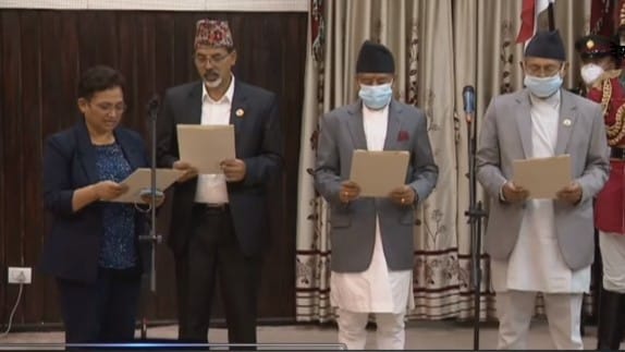 खाँड बने गृहमन्त्री, कार्की कानुनमन्त्री, शर्मा अर्थमन्त्री र भुसाल उर्जामन्त्री
