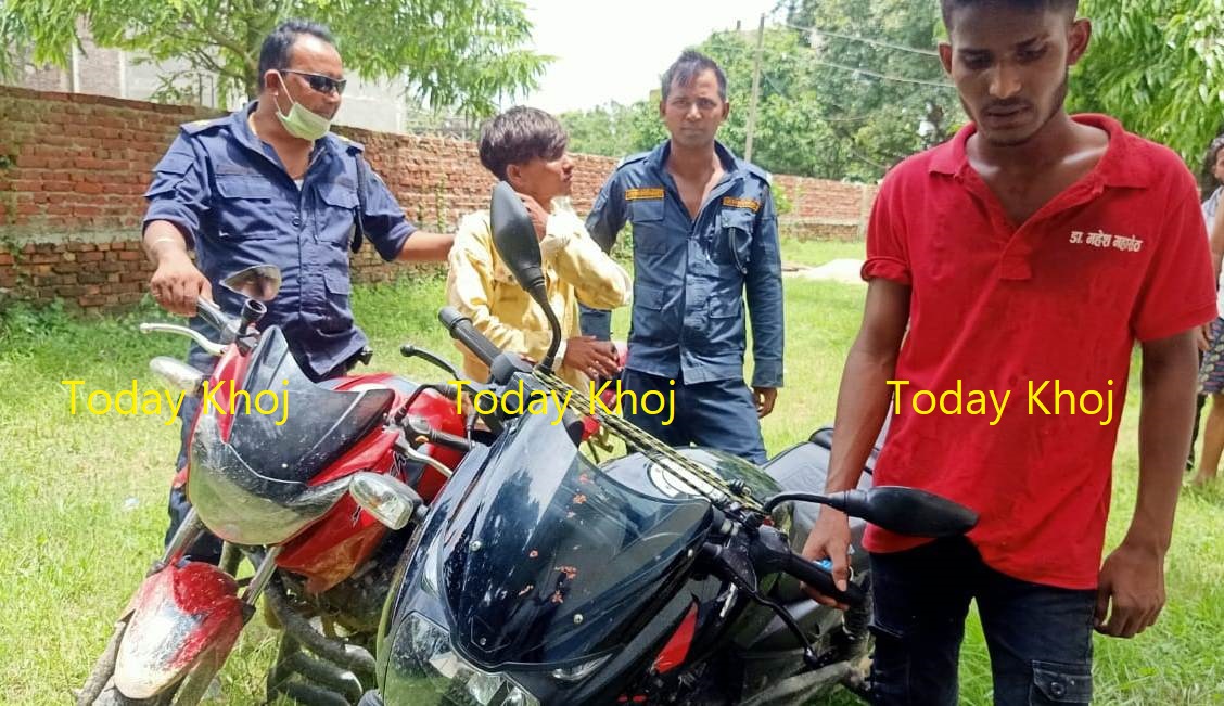 धनुषा : असई यादवले समाते चोरीका दुई मोटरसाइकलसहित दुई चोर