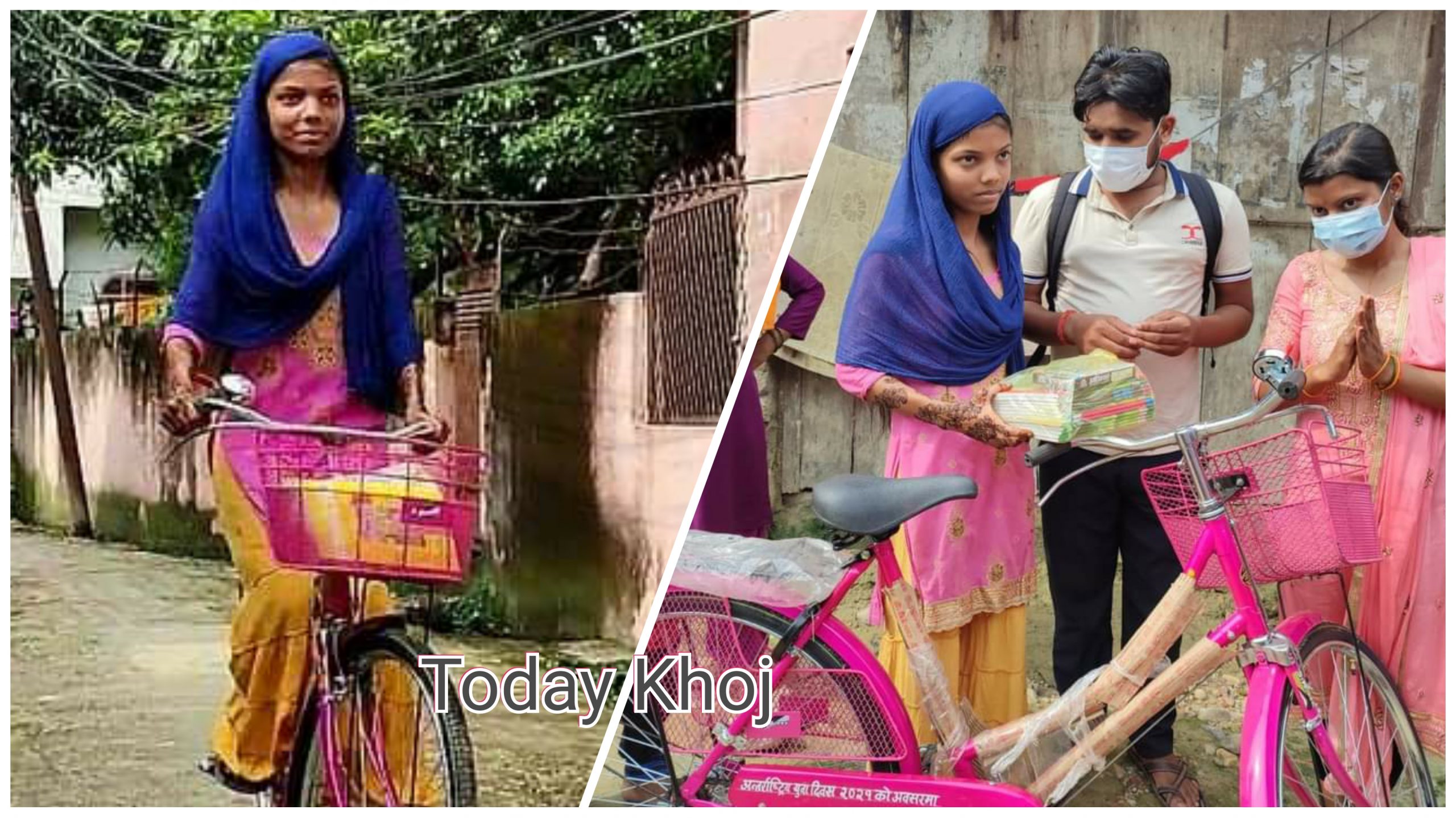 जनकपुर : युवा सञ्जालले साइकल दिएपछि फर्कियो खातुनलको खुशी