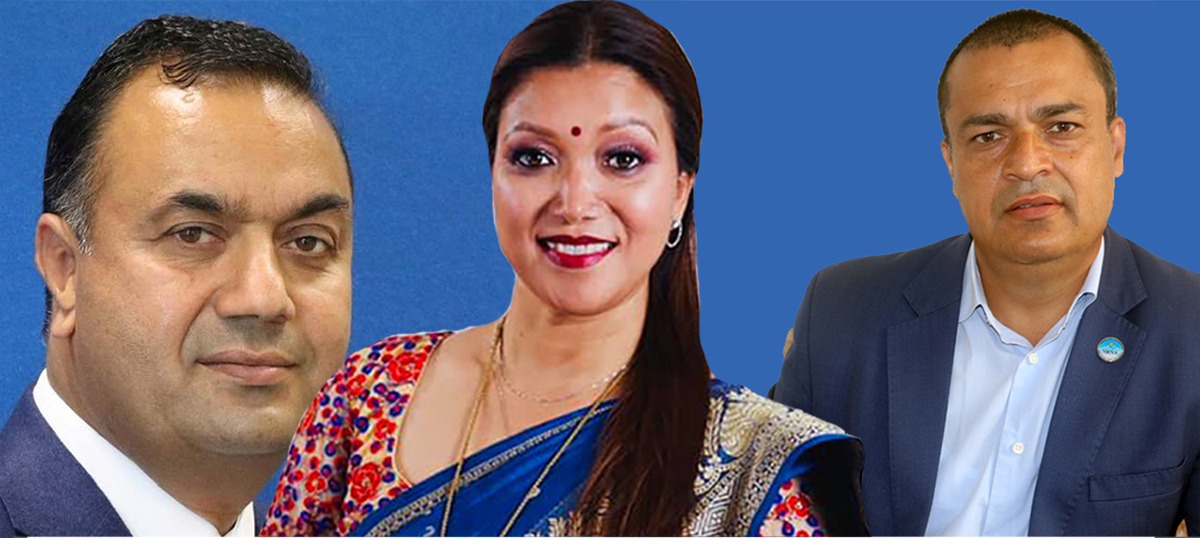 एनआरएन अध्यक्षमा त्रि-पक्षीय भिडन्त