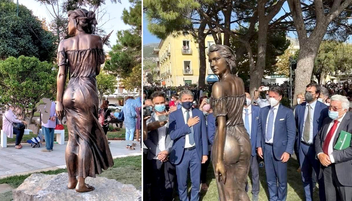 इटालीमा एक मूर्तिले मच्चायो तहल्का, नेताहरूले नै गरे मूर्ति ढाल्न माग