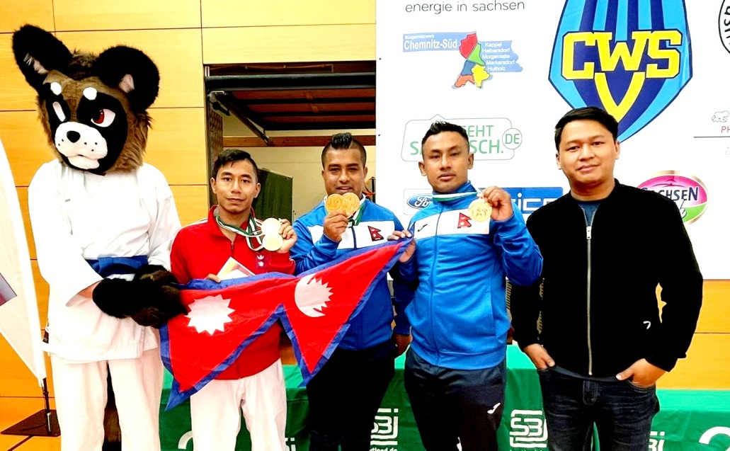 जर्मनीमा नेपाललाई ४ स्वर्ण