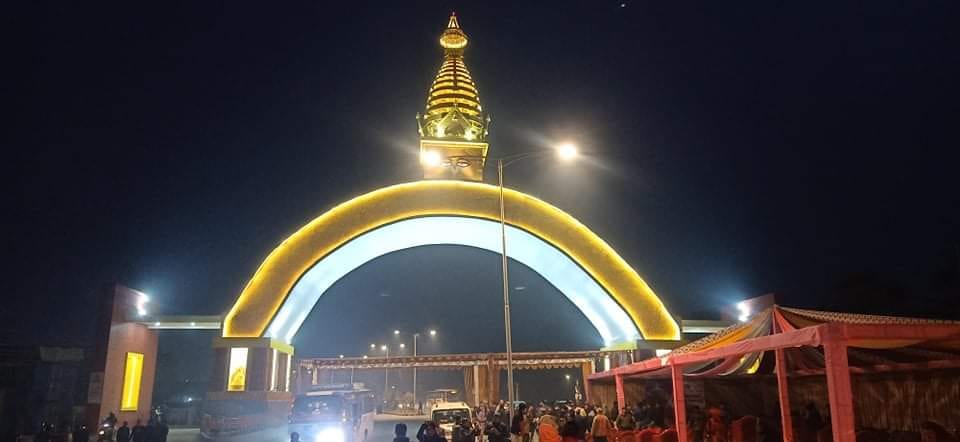 बेलहिया नाकामा बुद्धत्व झल्कने विशाल स्वागतद्वार निर्माण