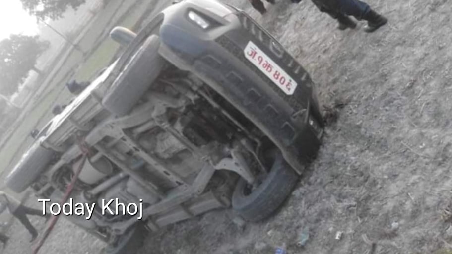 प्रदेश २ : राज्यमन्त्री कर्ण सवार गाडी दुर्घटना, ६ जना घाइते