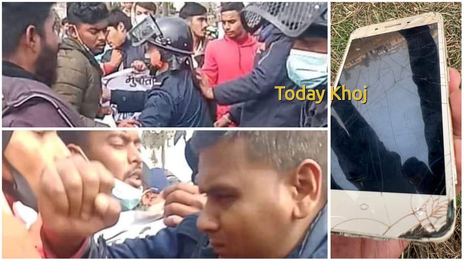 जनकपुरमा विद्यार्थीको आन्दोलनमा प्रहरीको दमन