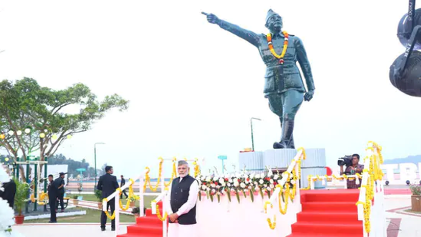 In unveiling of Netaji’s statue, PM Modi’s message to the world
