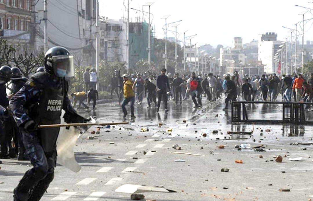 एमसीसी विरोधी प्रदर्शनले ‘रणमैदान’ बन्यो बानेश्वर !