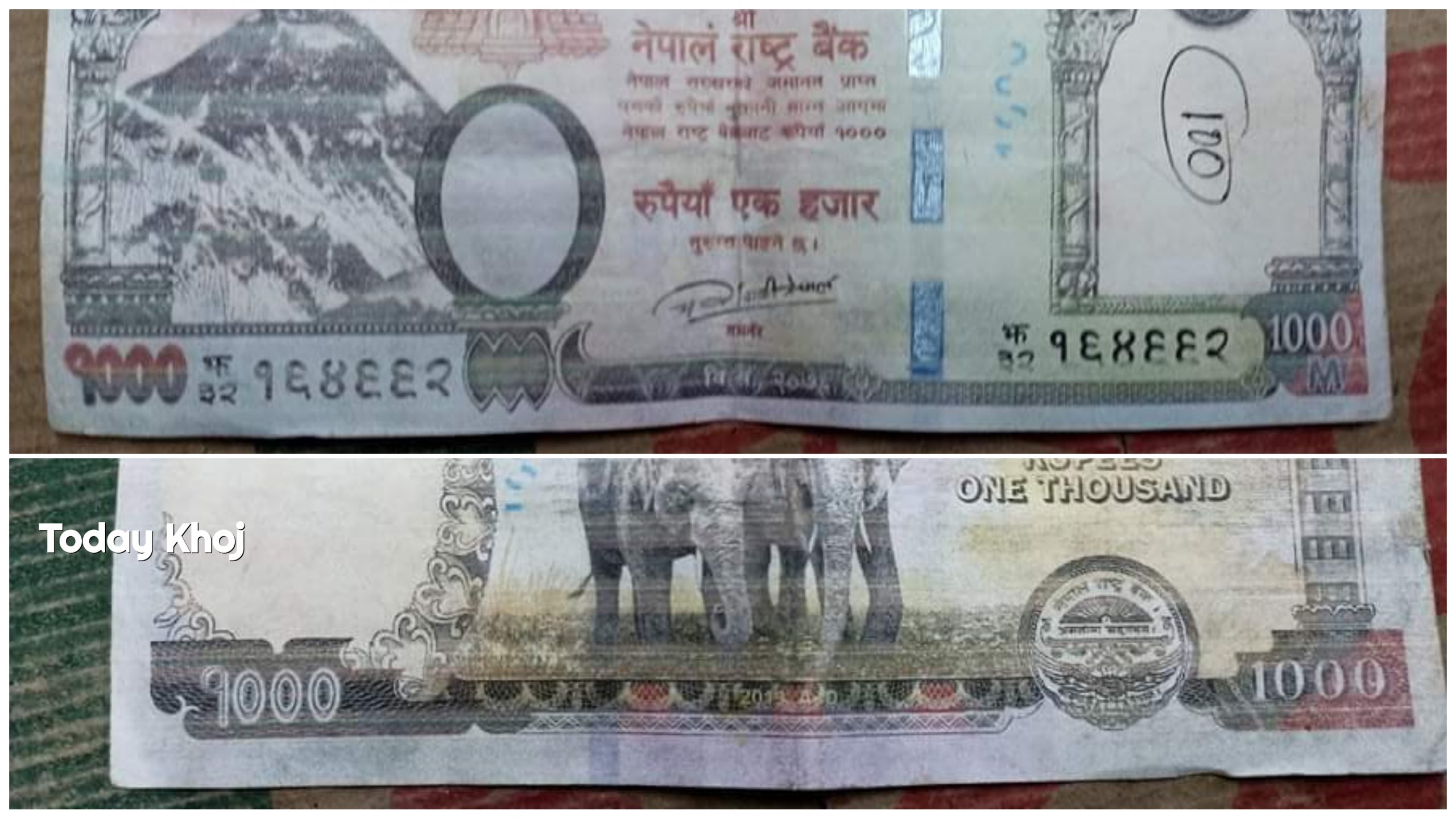 मधेस : बैंकबाटै निकालिएको एक हजारको नोट नक्कली !