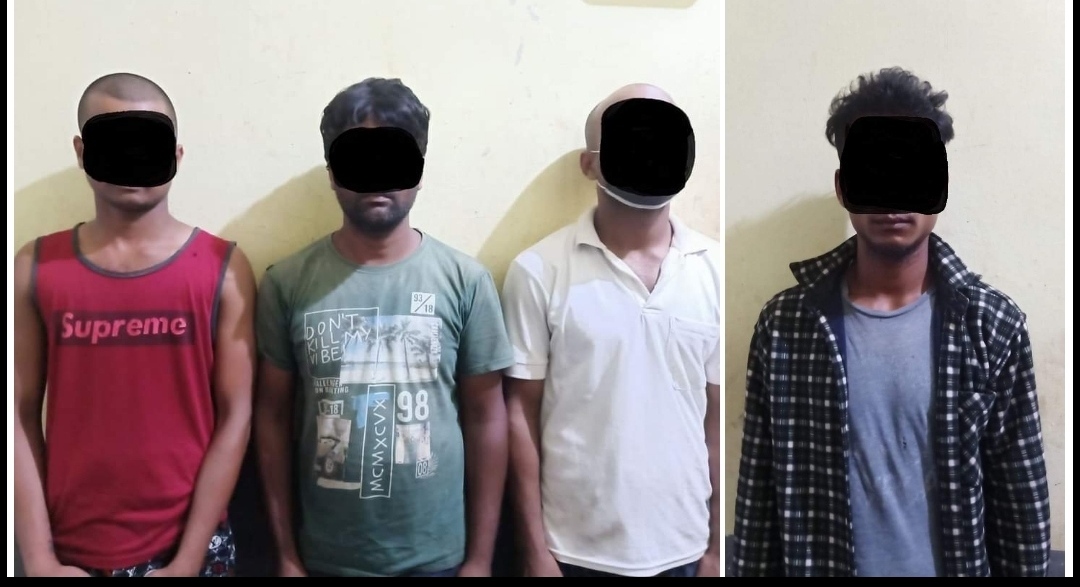 मधेस : मोटरसाइकल चोरी गरेका यी चार यूवक पक्राउ