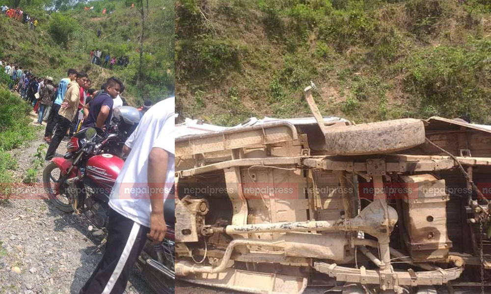 मतदाता बोकेको जीप दुर्घटना : १३ जनाको मृत्यु, एक दर्जन घाइते
