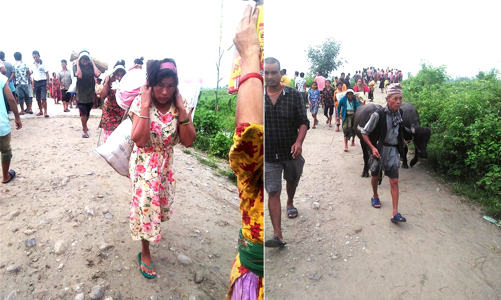 कोसीको बाढीले दिएको पीडा- २ हजार ४ सय परिवार घर छाड्न बाध्य
