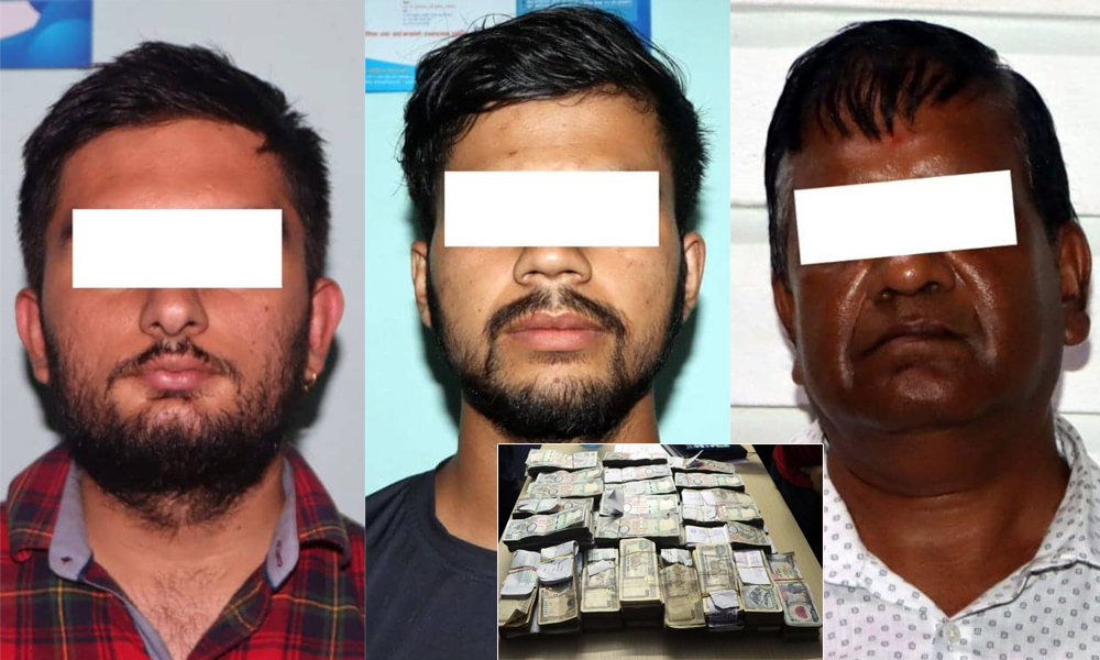 ७४ लाख रुपैयाँसहित ३ जना हुण्डी कारोबारी पक्राउ
