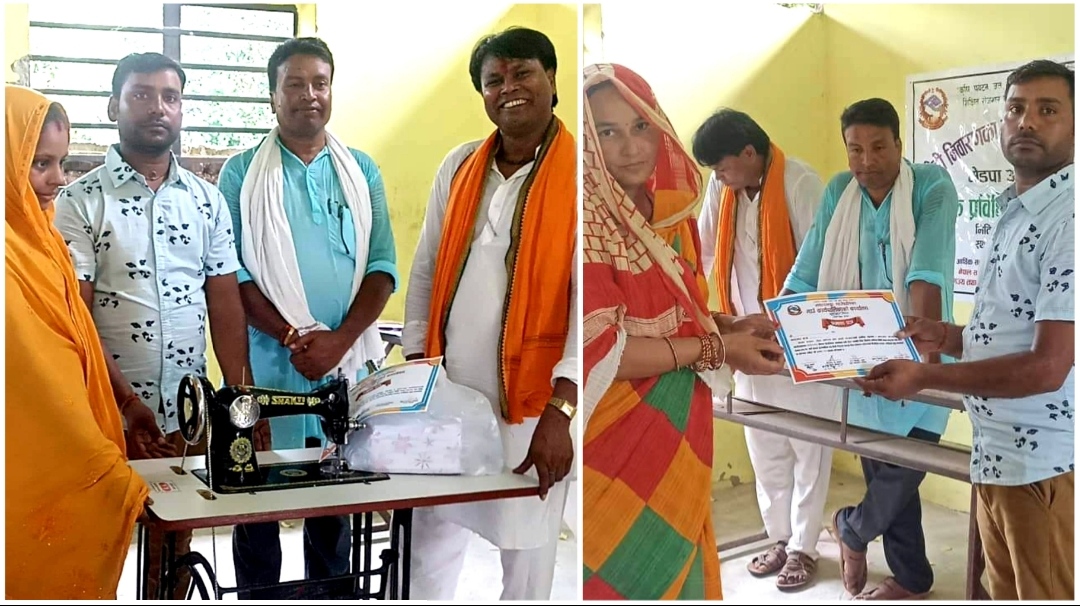 नवराजपुरमा सिलाई कटाई तालिम सम्पन्न