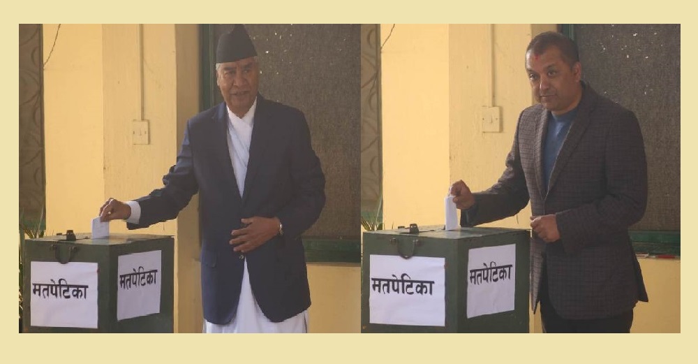 कांग्रेस संसदीय दलको नेता छान्न मतदान जारी, देउवा र गगनले गरे मतदात